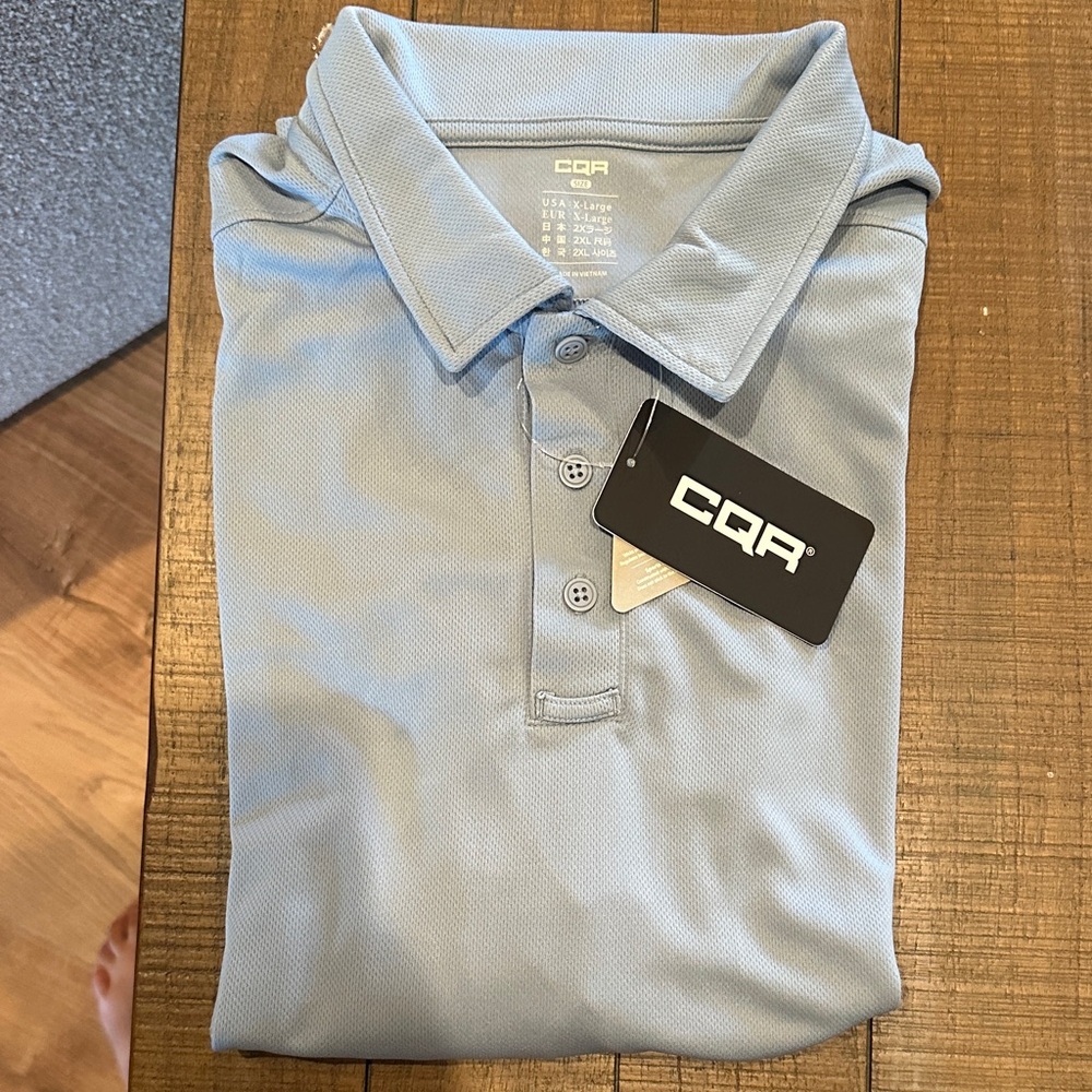 NWT CQR Men's Sky Blue Polo Shirt